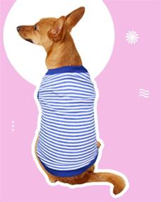 img 3 attached to 🐶 Set of 3 Small Dog Puppy T-Shirts: Breathable Striped 100% Cotton Clothes for Summer | Cat Shirts for Girls and Boys