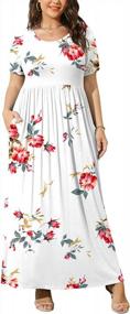 img 4 attached to Plus Size Maxi Dress For Women: BISHUIGE'S Long Summer Dresses With Convenient Pockets In Sizes XL-6X