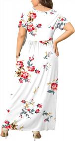 img 2 attached to Plus Size Maxi Dress For Women: BISHUIGE'S Long Summer Dresses With Convenient Pockets In Sizes XL-6X