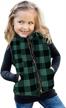 lightweight plaid quilted vest for girls: perfect winter outwear for padded gilet jacket look logo