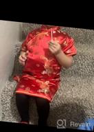 img 1 attached to 👘 Elegant Chinese New Year Qipao Dress with Hair Clip for Little Girls by CRB Fashion review by Ben Rodriguez