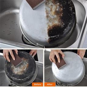 img 1 attached to 🧽 Nano Carborundum Sponge with Handle: Premium 5Pcs Set for Effortless Cleaning of Pots and Pans