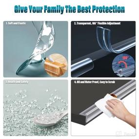 img 1 attached to 👶 Baby Proofing Edge Protector Strip for Kids - Silicone Soft Corner Protectors with Strong Adhesive | 6.6Ft Clear Edge Protectors for Cabinets, Tables, Drawers | Easy Installation
