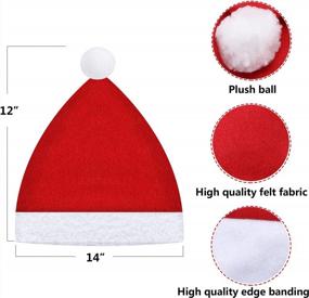 img 3 attached to Christmas Car Decorations Set - 4-Piece Santa Hat Headrest Covers, Red Seat Cover, Universal Interior Accessories For SUV, MPV, Van, And Truck - Cute Holiday Vehicle Ornament By FULLIVE