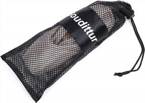 img 4 attached to Ballet Pointe Shoes Women'S Mesh Shoe Bag For Dance Storage - Soudittur Black