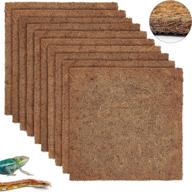 🦎 zeedix reptile carpet: premium coco fiber pet mat for terrarium - 16 x 36 inches/12 x 12 inches логотип