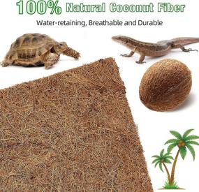 img 2 attached to 🦎 ZeeDix Reptile Carpet: Premium Coco Fiber Pet Mat for Terrarium - 16 x 36 inches/12 x 12 inches