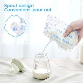 img 3 attached to 🍼 Breast Milk Storage Bags, Cooler Bag, 8 oz, 100 Count, Spout & Thickened Design, Double Zipper Seal, Compatible with All Adapters, Easy Write-on Label, BPA and BPS-Free