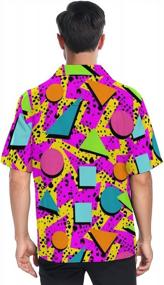 img 1 attached to Рубашки 80-х годов для мужчин 90-х годов Рубашка 80-х и 90-х годов Гавайская рубашка с юмором для лета Ретро рубашка на пуговицах для вечеринки в стиле 90-х одежда для мужчин 80-х годов.