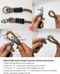 img 1 attached to Sturdy And Versatile Hanging Strap - KINSPORY'S Length Adjustable Nylon Rope For Playsets, Swings And Hammocks With 300 Lbs Weight Limit - 40 Inches Long