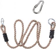 sturdy and versatile hanging strap - kinspory's length adjustable nylon rope for playsets, swings and hammocks with 300 lbs weight limit - 40 inches long logo