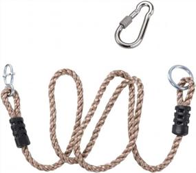 img 4 attached to Sturdy And Versatile Hanging Strap - KINSPORY'S Length Adjustable Nylon Rope For Playsets, Swings And Hammocks With 300 Lbs Weight Limit - 40 Inches Long