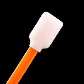 img 1 attached to Large Foam Swab Sticks With Rectangular Tips, 100Pcs, 5.25 Inches, Orange - Ideal For Inkjet Printers, Optical Instruments, Car Detailing, And Cleaning In Cleanrooms