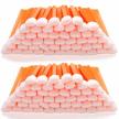 large foam swab sticks with rectangular tips, 100pcs, 5.25 inches, orange - ideal for inkjet printers, optical instruments, car detailing, and cleaning in cleanrooms logo