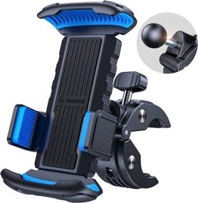 img 4 attached to 🚲 andobil Bike Phone Mount: Ultimate Security & Military-Grade Sturdy Cell Phone Holder for iPhone 13 12 11 S22 S21 & Big Phones with Thick Cases - Motorcycle & Bicycle Scooter Handlebar Compatible