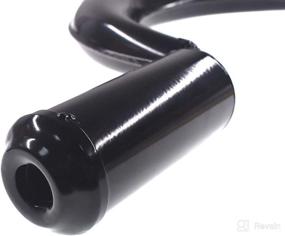 img 2 attached to 🚲 JRL 44mm Black Half Moon Muffle Exhaust Pipe with Silencer - Motorized Bicycle Bike Engine Motor Parts 49cc 60cc 66cc 80cc