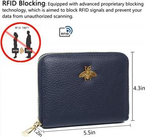 img 1 attached to Imeetu RFID Credit Card Holder Leather Zipper Card Case Wallet 24 Card Slots For Women