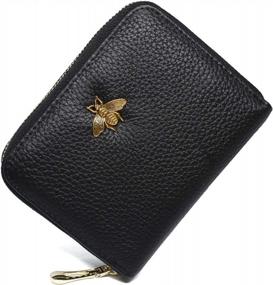 img 4 attached to Imeetu RFID Credit Card Holder Leather Zipper Card Case Wallet 24 Card Slots For Women