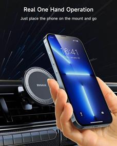 img 1 attached to 📱 Magnetic Phone Holder for Car, ZOOAUX MagSafe Car Mount - Super Strong Magnets, Hands Free Air Vent Cell Phone Holder Mount for iPhone 13 12 Pro Max Mini MagSafe Case &amp; All Phones