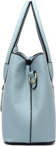 img 2 attached to Covelin Top Handle Handbag Durable Leather Women's Handbags & Wallets ~ Totes