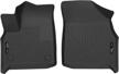 🚗 husky liners weatherbeater series front floor liners - black, 13251, compatible with 2018-2021 buick enclave/chevrolet traverse - 2 pieces logo