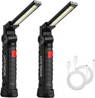 rechargeable led work light with magnetic base: perfect for mechanics, car repair, home & garage logo