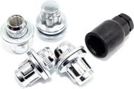 🔒 premium set of 4 chrome lug nut wheel locks - 12x1.5 veritek oe 1.47 inch - factory style replacement for lexus toyota логотип