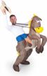 halloween costume must-have: gemmy inflatable cowboy outfit with horse dress-up logo