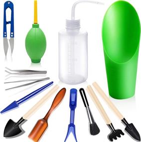img 4 attached to 13-Piece Mini Garden Tool Set For Succulent Care And Transplanting, Ideal For Succulent Miniature Gardening Plant Maintenance, Multi-Colored Succulent Tools Kit