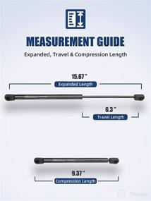 img 3 attached to 🔧 15 inch Gas Strut - 200N/45Lbs Universal Lift Support for Tool Box Shock, Truck Cap Strut, Cabinet Gas Strut, RV Door Strut, Camper Shell Strut - OTUAYAUTO