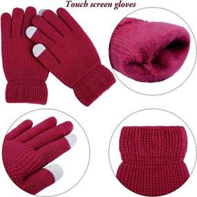 img 1 attached to Aneco Winter Knitted Beanie Stretch Women's Accessories at Scarves & Wraps