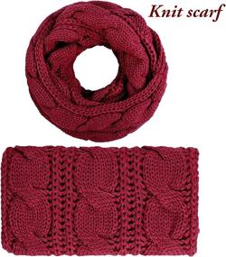 img 3 attached to Aneco Winter Knitted Beanie Stretch Women's Accessories at Scarves & Wraps