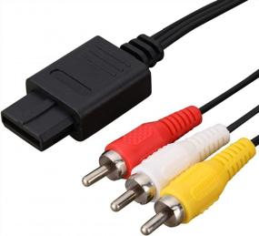 img 4 attached to 6Ft AV Cable Composite Video Cord For Nintendo 64/N64/GameCube/SNES TV Games