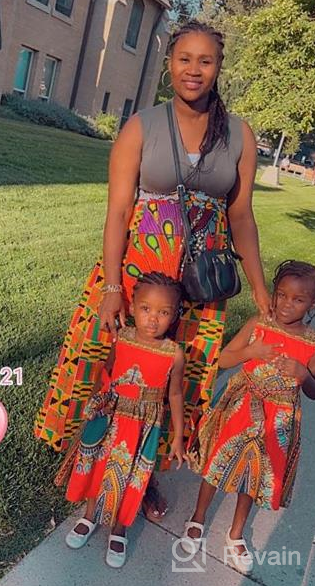 img 1 attached to 👗 Shenbolen Dashiki African Tradition Dresses for Girls - Stylish Clothing in Beautiful Dresses review by Melissa Jones