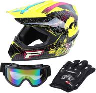 samger dot adult offroad helmet: top-rated motocross & atv helmet set with fmvss 218 compliance - includes gloves & goggles logo