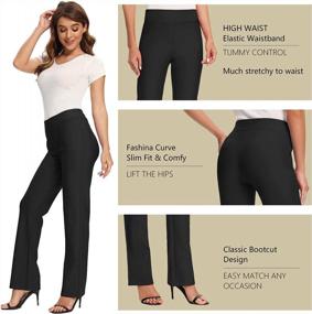 img 2 attached to Feel Comfortable And Confident With V VOCNI Women'S Bootcut Dress Pants – Perfect For Curvy Women!