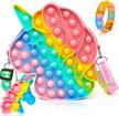unicorn fidget fun with i-fsk pop purse: crossbody bubble popit handbag for girls, perfect unicorn gift for birthdays and playtime! logo