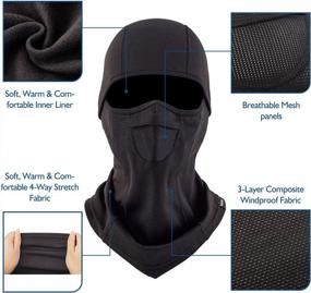 img 2 attached to Unigear Balaclava Ski Mask, Windproof Cold Weather Winter Face Mask For Skiing, Snowboarding & Motorcycling
