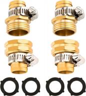 garden hose repair kit: 2 connector sets with clamps for 3/4" or 5/8" fittings - hrc-2 logo