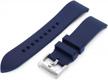 upgrade your watch with miltat 20mm blue rubber band, quick release and screw buckle logo