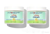 🌿 calming moisturizing cream for sensitive skin by california baby - hydrating, plant-based & vegan friendly, soothes dry skin irritation on face, arms & body - 2oz, pack of 2 logo