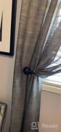 img 1 attached to 🖤 KAMANINA Black Decorative Curtain Drapery Holdbacks with Netted Texture Finials - 1 Pair/2 Pack review by Markus Calderon