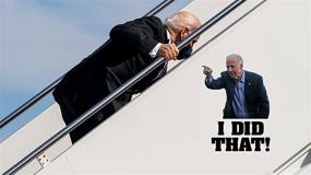 img 3 attached to 🤣 100Pcs Joe Biden Funny Sticker Collection: 'That's All Me, I Did That!'- 3inch Decal Humor Pointed to Your Left (A, 100pcs)