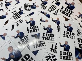 img 2 attached to 🤣 100Pcs Joe Biden Funny Sticker Collection: 'That's All Me, I Did That!'- 3inch Decal Humor Pointed to Your Left (A, 100pcs)