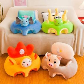 img 3 attached to Soft Plush Baby Support Chair - Safe Infant Sitting Seat With Head And Back Support For Babies 3-24 Months - Learn To Sit Toddler Chair - Cute Piggy Design By AIPINQI
