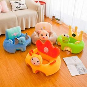 img 2 attached to Soft Plush Baby Support Chair - Safe Infant Sitting Seat With Head And Back Support For Babies 3-24 Months - Learn To Sit Toddler Chair - Cute Piggy Design By AIPINQI