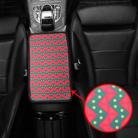 img 2 attached to 🚗 Monrand Universal Center Console Armrest Pad: Waterproof Car Armrest Cover for Ultimate Protection and Comfort