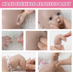 img 1 attached to Realistic Full Body Silicone Baby Doll: IVITA 12 Inches, Soft And Lifelike, Not Vinyl Material