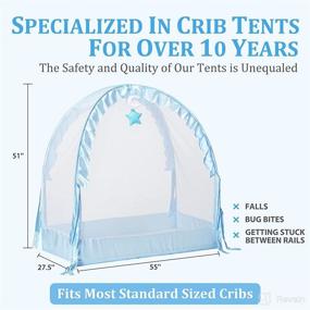 img 3 attached to Yola Hippo Baby Crib Tent with Enhanced Zipper and Mesh, Pop Up Net Tent to Safeguard Baby from Escaping