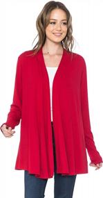 img 1 attached to Stylish And Comfortable: Plus Size Open Front Cardigan With Pockets For Women By LEEBE